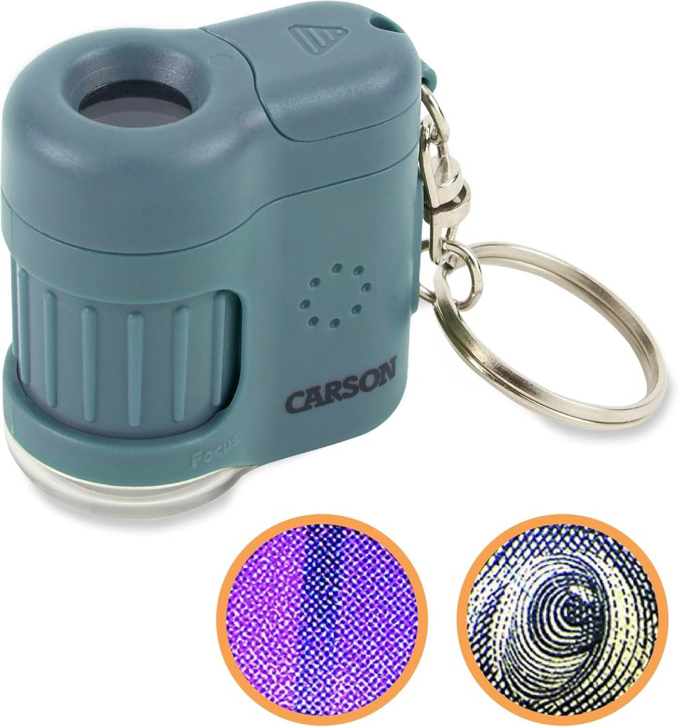 Carson MicroMini 20x Pocket Microscope, UV and LED Flashlight, Blue (MM-280B) Carson MicroMini 20x Pocket Microscope, UV and LED Flashlight, Blue (MM-280B)