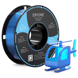 ERYONE PETG Filament 1kg – Transparent Blue ERYONE PETG Filament 1kg – Transparent Blue