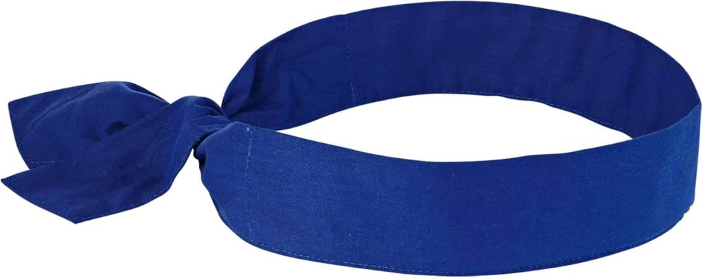 Ergodyne Chill Its 6700 Cooling Bandana, Evaporative Polymer Crystals for Cooling Relief, Tie for Adjustable Fit, Blue Ergodyne Chill Its 6700 Cooling Bandana, Evaporative Polymer Crystals for Cooling Relief, Tie for Adjustable Fit, Blue