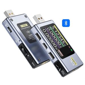 FNIRSI FNB58 USB Voltage Current Tester with Bluetooth, Fast Charge Detection, 4-28V Voltage, 7A High Current, 4 Function Curves, 5 Ports, Multiple Protocol Triggers, 2.0 IPS HD Display FNIRSI FNB58 USB Voltage Current Tester with Bluetooth, Fast Charge Detection, 4-28V Voltage, 7A High Current, 4 Function Curves, 5 Ports, Multiple Protocol Triggers, 2.0 IPS HD Display
