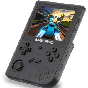 ANBERNIC RG351V 128GB Handheld Game Console, 3.5 Inch 640*480P IPS Screen, 20000 Games, Dual TF Card Slot, Supports NDS, N64, DC, PSP, PS1, openbor, CPS1, CPS2, FBA, NEOGEO, NEOGEOPOCKET, GBA, GBC, GB, SFC, FC, MD, SMS, MSX, PCE, WSC, Black ANBERNIC RG351V 128GB Handheld Game Console, 3.5 Inch 640*480P IPS Screen, 20000 Games, Dual TF Card Slot, Supports NDS, N64, DC, PSP, PS1, openbor, CPS1, CPS2, FBA, NEOGEO, NEOGEOPOCKET, GBA, GBC, GB, SFC, FC, MD, SMS, MSX, PCE, WSC, Black