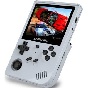 ANBERNIC RG351V 128GB Handheld Game Console, 3.5 Inch 640*480P IPS Screen, 20000 Games,Dual TF Card Slot, Supports NDS, N64, DC, PSP, PS1, openbor, CPS1, CPS2, FBA, NEOGEO, NEOGEOPOCKET, GBA, GBC, GB, SFC, FC, MD, SMS, MSX, PCE, WSC, Gray ANBERNIC RG351V 128GB Handheld Game Console, 3.5 Inch 640*480P IPS Screen, 20000 Games,Dual TF Card Slot, Supports NDS, N64, DC, PSP, PS1, openbor, CPS1, CPS2, FBA, NEOGEO, NEOGEOPOCKET, GBA, GBC, GB, SFC, FC, MD, SMS, MSX, PCE, WSC, Gray