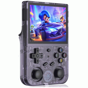 ANBERNIC RG353V Game Console, 256GB TF Card, 32GB Android 16GB Linux, 2GB LPDDR4, HDMI Output, Moonlight Streaming – Transparent Purple ANBERNIC RG353V Game Console, 256GB TF Card, 32GB Android 16GB Linux, 2GB LPDDR4, HDMI Output, Moonlight Streaming – Transparent Purple