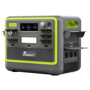 FOSSiBOT F2400 Portable Power Station, 2048Wh LiFePO4 Battery 2400W Output Solar Generator, 3xAC RV Car USB Type-C QC3.0 PD DC5521 Pure Sine Wave Full Outlets, 1.5 Hours Fast Charging, Input Power Adjustment Knob, Bidirectional Inverter – Green FOSSiBOT F2400 Portable Power Station, 2048Wh LiFePO4 Battery 2400W Output Solar Generator, 3xAC RV Car USB Type-C QC3.0 PD DC5521 Pure Sine Wave Full Outlets, 1.5 Hours Fast Charging, Input Power Adjustment Knob, Bidirectional Inverter – Green