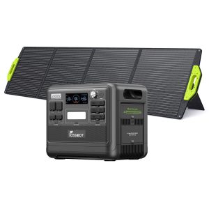 FOSSiBOT F2400 Portable Power Station Kit + FOSSiBOT SP200 18V 200W Foldable Solar Panel, 2048Wh/640000mAh LiFePO4 Battery, 2400W(4600W Peak) Solar Generator, 3xAC RV Car USB Type-C QC3.0 PD DC5521 Pure Sine Wave Full Outlets, 1.5 Hours Fast Charging FOSSiBOT F2400 Portable Power Station Kit + FOSSiBOT SP200 18V 200W Foldable Solar Panel, 2048Wh/640000mAh LiFePO4 Battery, 2400W(4600W Peak) Solar Generator, 3xAC RV Car USB Type-C QC3.0 PD DC5521 Pure Sine Wave Full Outlets, 1.5 Hours Fast Charging