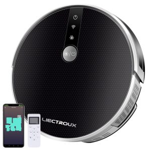 Liectroux C30B Robot Vacuum Cleaner 6000Pa Suction with AI Map Navigation 2500mAh Battery Smart Partition Electric Water Tank APP Control – Black Liectroux C30B Robot Vacuum Cleaner 6000Pa Suction with AI Map Navigation 2500mAh Battery Smart Partition Electric Water Tank APP Control – Black